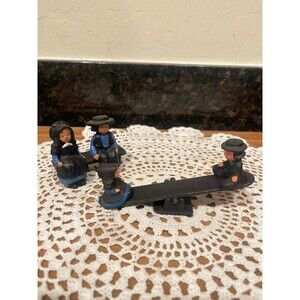 Antique Cast Iron Toys: Children On Teeter Totter + Mom & Dad on Bench